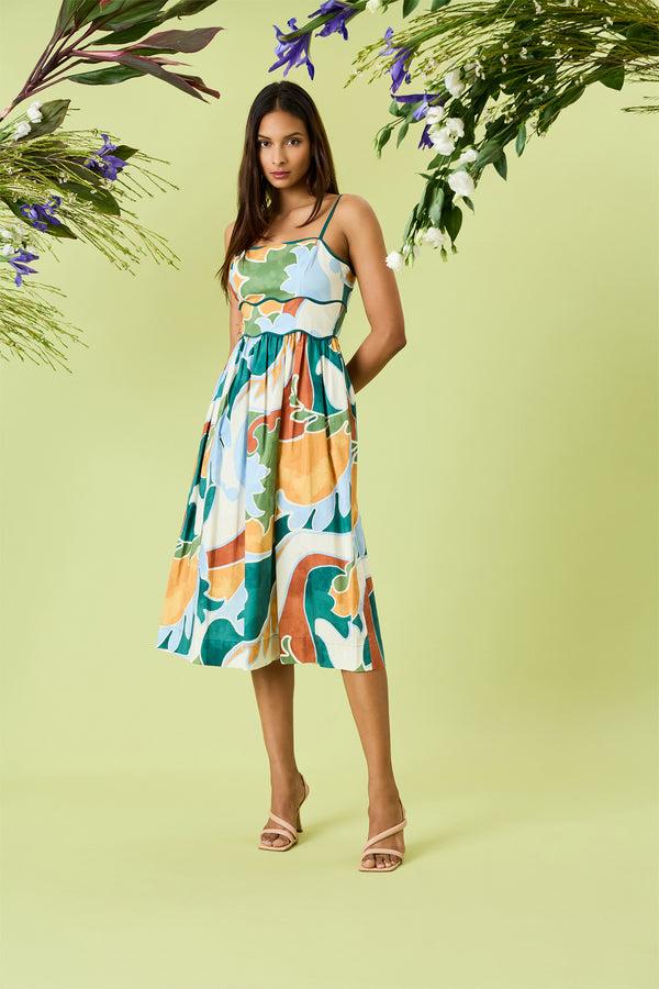 donna morgan Selina in Feather Paisley