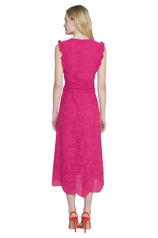 Donna Morgan SLEEVELESS RUFFLE ELEYLET MIDI