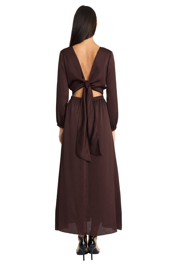 Donna Morgan TIE BACK MAXI WITH CUT OUT SIDES