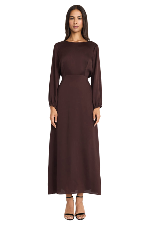 donna morgan TIE BACK MAXI WITH CUT OUT SIDES