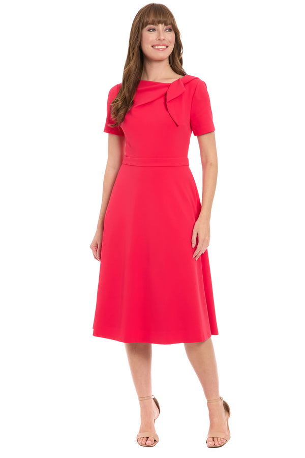 Donna Morgan Tie Neck Fit And Flare