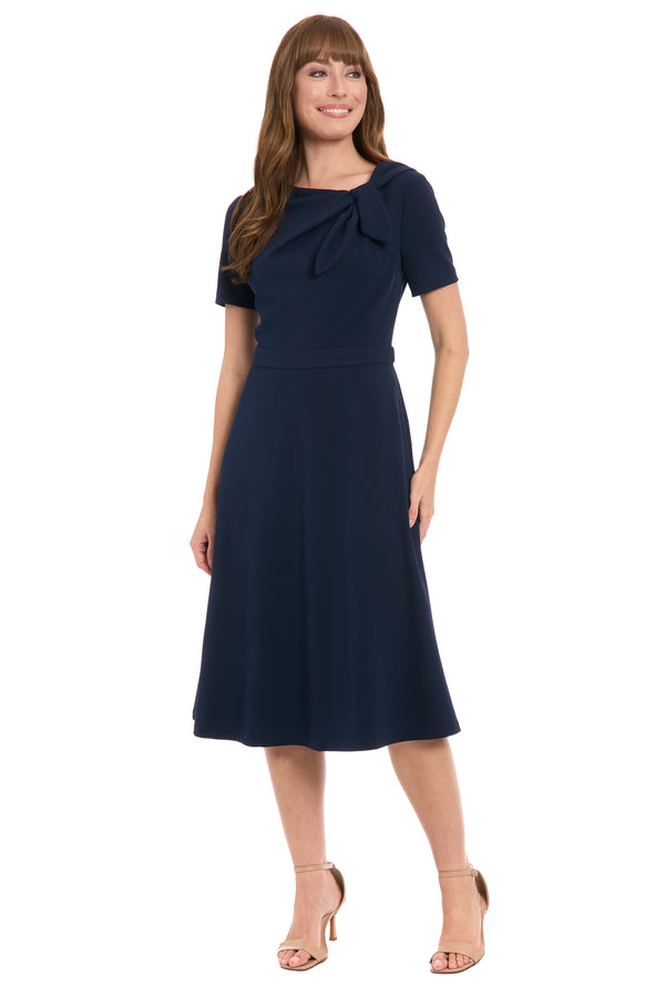 Donna Morgan Tie Neck Fit And Flare
