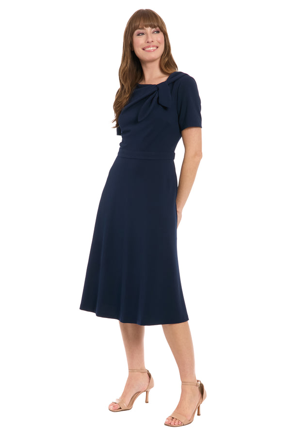 Donna Morgan Tie Neck Fit And Flare