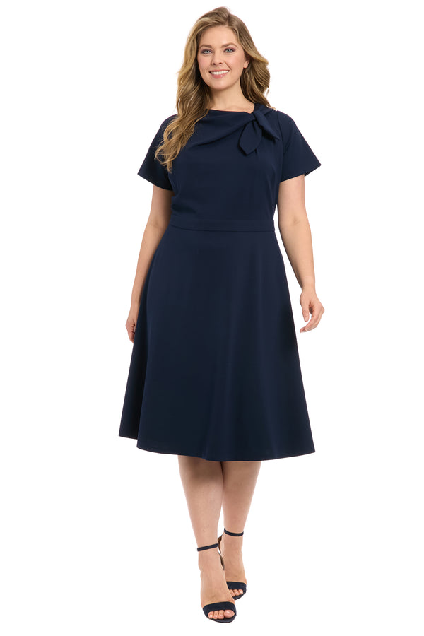 donna morgan Tie neck fit and flare