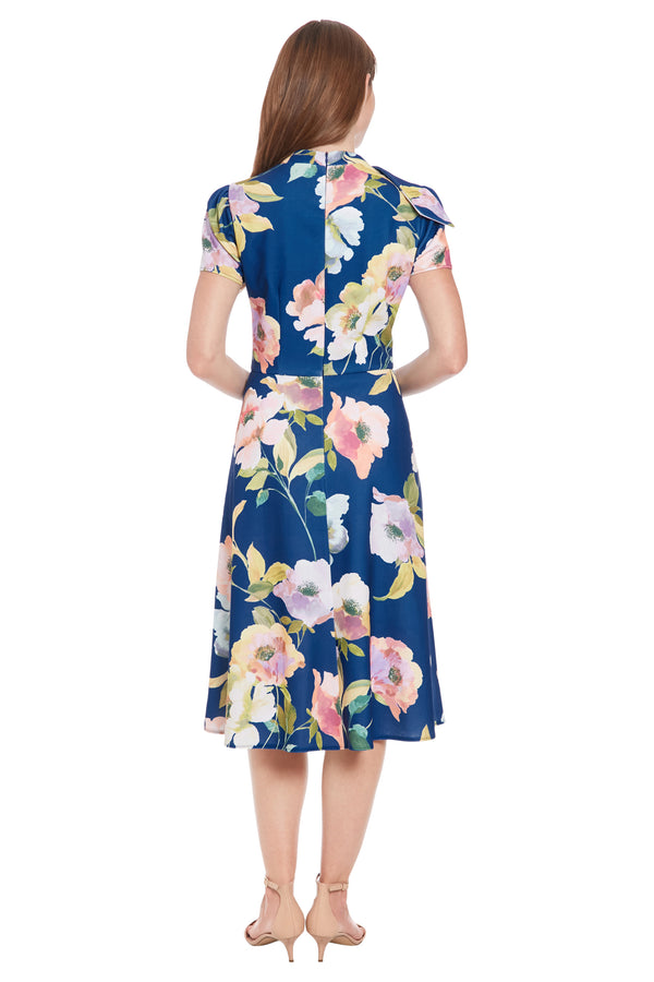 Donna Morgan TIE NECK FIT AND FLARE