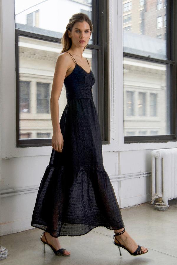 Donna Morgan TIERED MAXI W/ GATHERED WAIST DETAIL