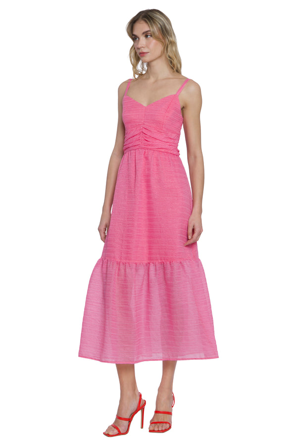 Donna Morgan TIERED MAXI W/ GATHERED WAIST DETAIL