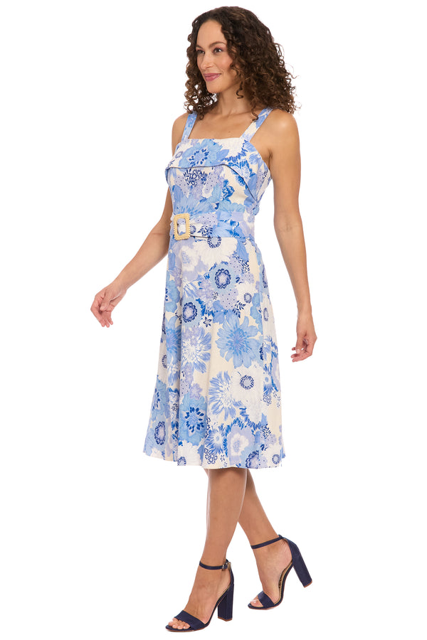 Donna Morgan Juliette Below The Knee Fit & Flare Dress