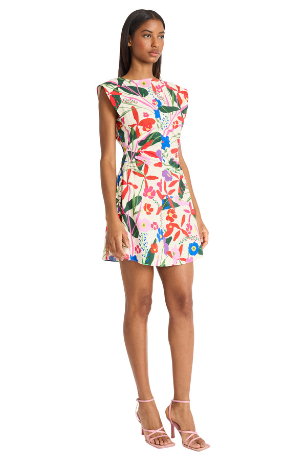 Donna Morgan Kimora In Graceful Flowers Mini Fit & Flare Dress
