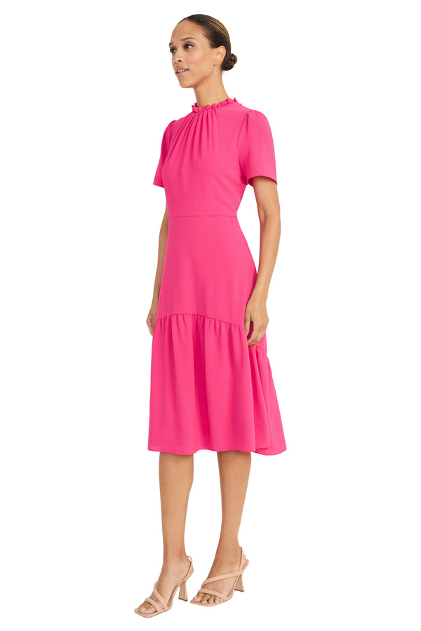 Donna Morgan Lorraine In Solid Below The Knee A-Line Dress
