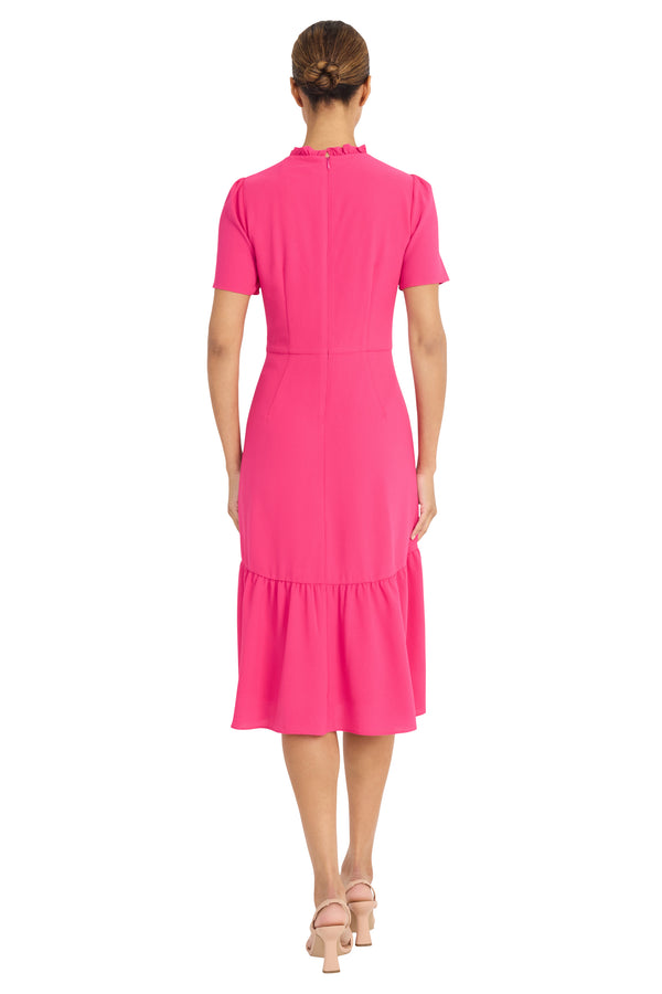 Donna Morgan Lorraine In Solid Below The Knee A-Line Dress