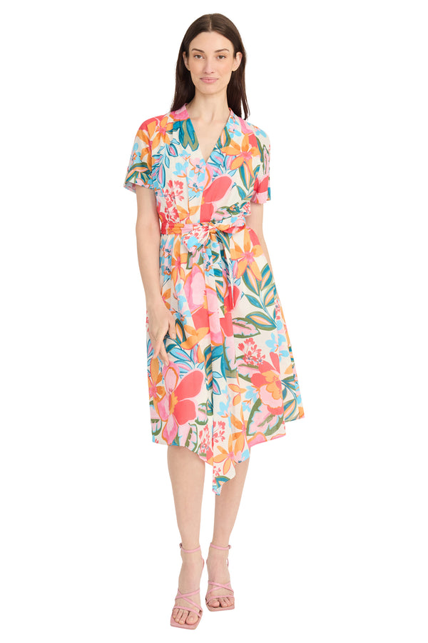 Donna Morgan Rosamund Below The Knee Fit & Flare Dress