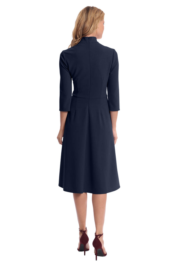 Donna Morgan TWISTED COLLAR DRESS W/ ASYMMETRICAL SEAMS