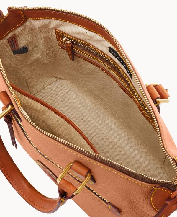 Dooney & Bourke All Weather Leather 3.0 Domed Satchel 30 Caramel