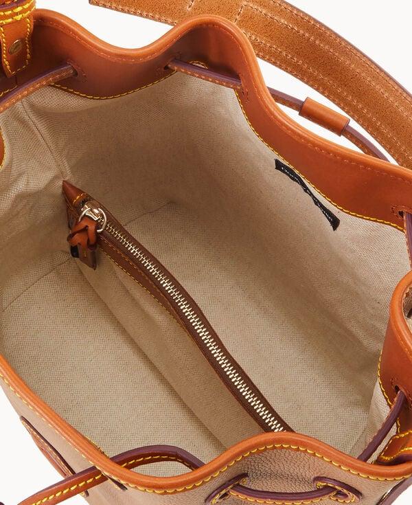 Dooney & Bourke All Weather Leather 3.0 Drawstring 25 Taupe