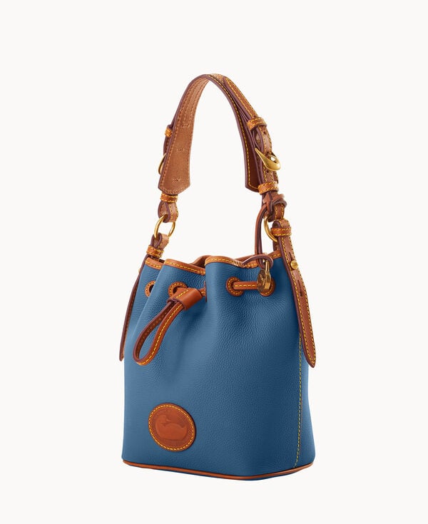 Dooney & Bourke All Weather Leather 3.0 Mini Drawstring 17 Denim