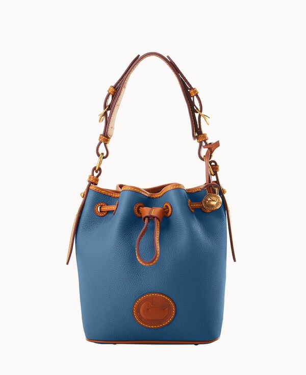 dooney & bourke All Weather Leather 3.0 Mini Drawstring 17 Denim