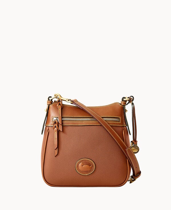 dooney & bourke All Weather Leather 3.0 Zip Top Crossbody 23 Caramel