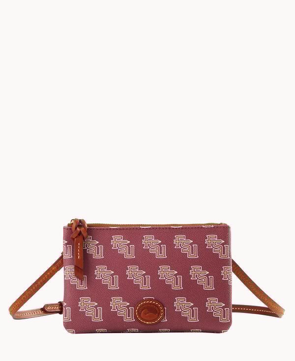 dooney & bourke Collegiate Florida State University Top Zip Crossbody Rouge
