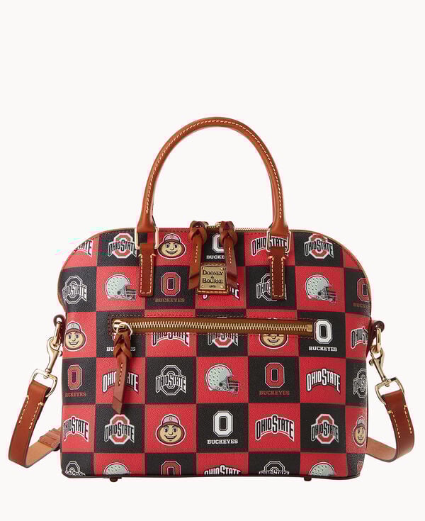 dooney & bourke Collegiate Ohio State University Domed Zip Satchel Red