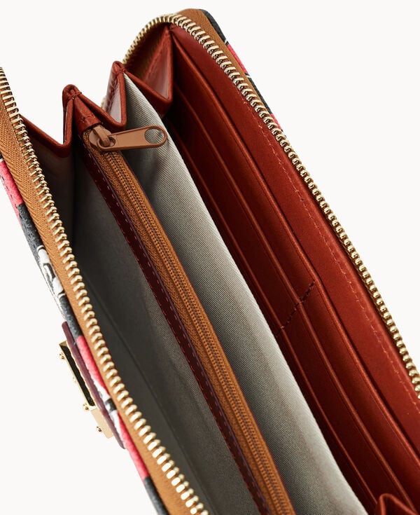 Dooney & Bourke Collegiate Ohio State University Large Zip Around Wristlet Red