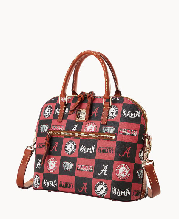 Dooney & Bourke Collegiate University Of Alabama Domed Zip Satchel Red