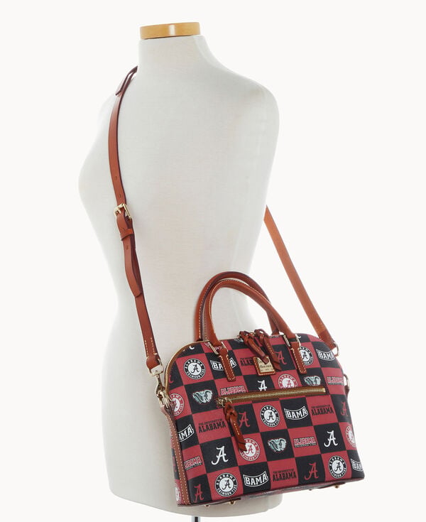 Dooney & Bourke Collegiate University Of Alabama Domed Zip Satchel Red