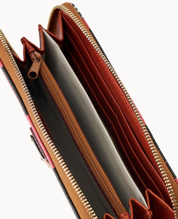 Dooney & Bourke Collegiate University Of Alabama Large Zip Around Wristlet Red