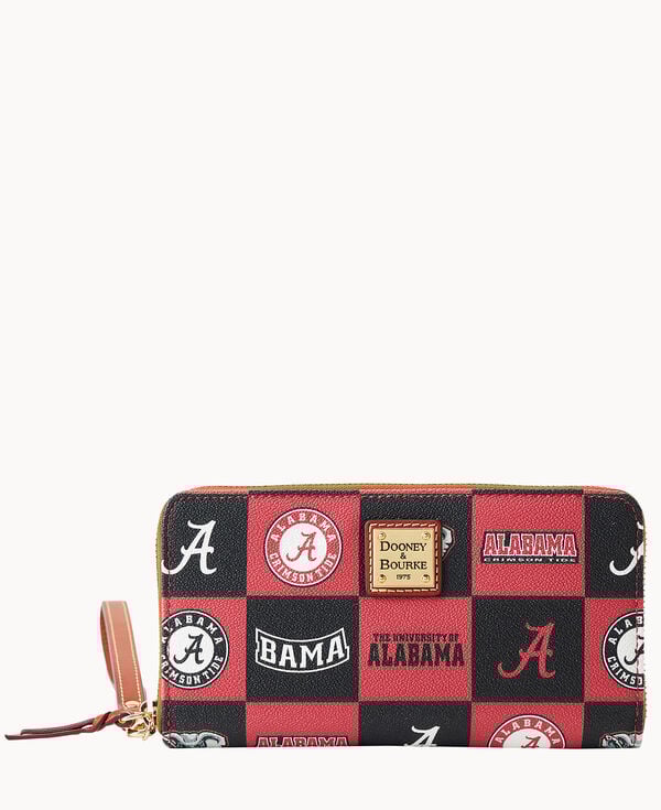 dooney & bourke Collegiate University of Alabama Large Zip Around Wristlet Red