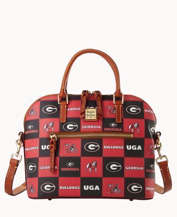 dooney & bourke Collegiate University of Georgia Domed Zip Satchel Red