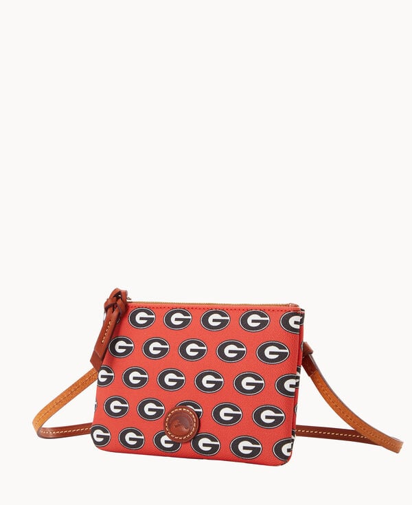 Dooney & Bourke Collegiate University Of Georgia Top Zip Crossbody Red