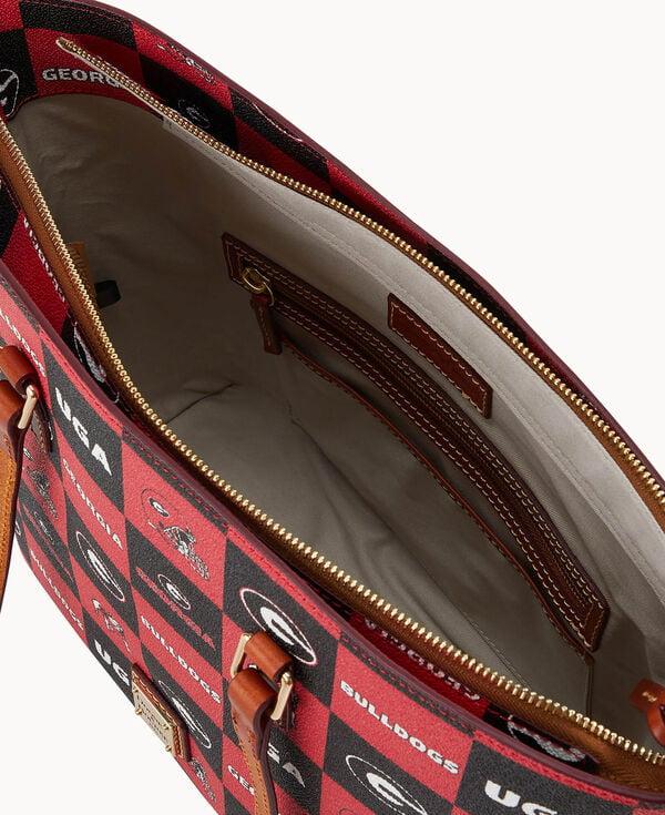 Dooney & Bourke Collegiate University Of Georgia Zip Tote Red