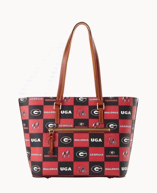 Dooney & Bourke Collegiate University Of Georgia Zip Tote Red