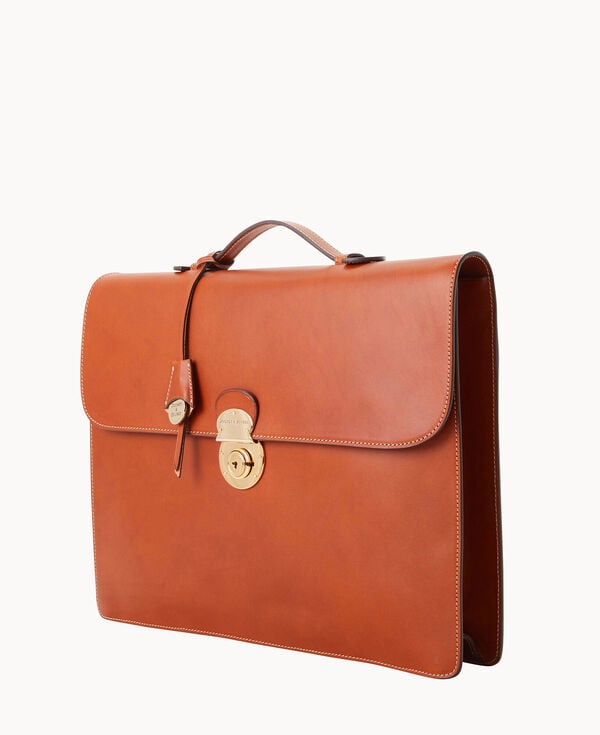 Dooney & Bourke Alto Small Gusset Briefcase Saddle