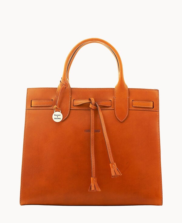 dooney & bourke Alto Tassel Tote Saddle