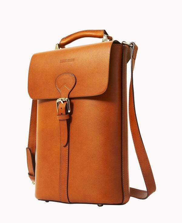 Dooney & Bourke Alto Wine Bottle Picnic Tote Saddle