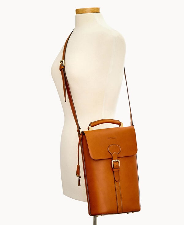 Dooney & Bourke Alto Wine Bottle Picnic Tote Saddle