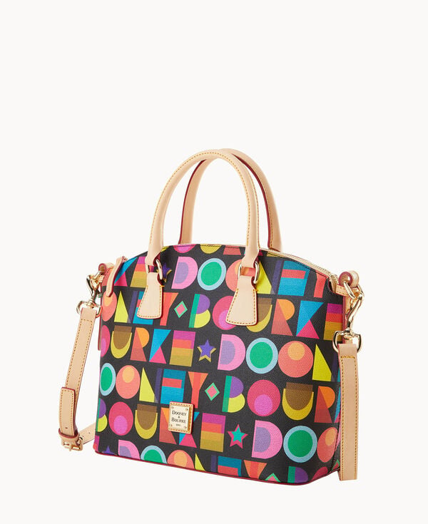 Dooney & Bourke Art Deco Domed Satchel Black