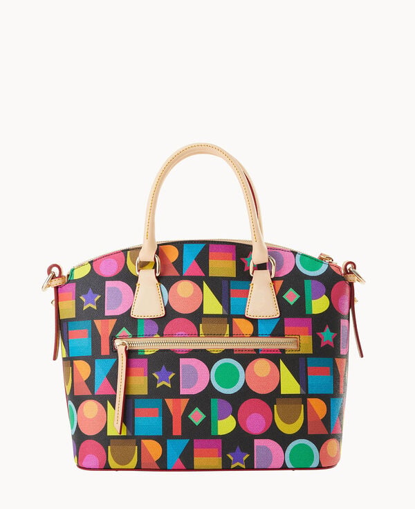 Dooney & Bourke Art Deco Domed Satchel Black