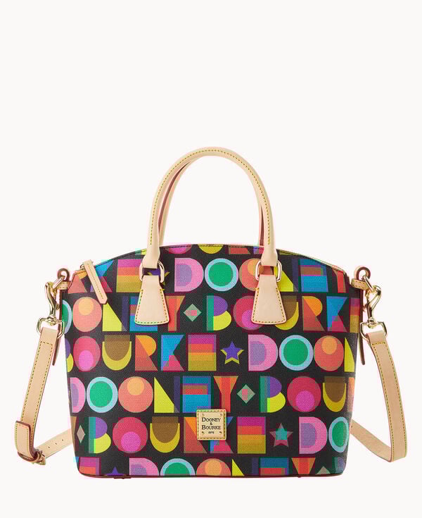 dooney & bourke Art Deco Domed Satchel Black