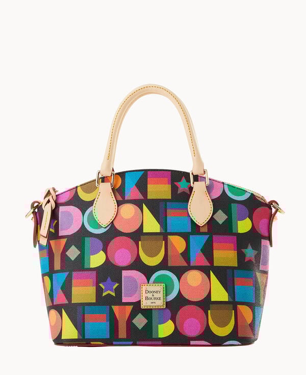 dooney & bourke Art Deco Geena Satchel Black