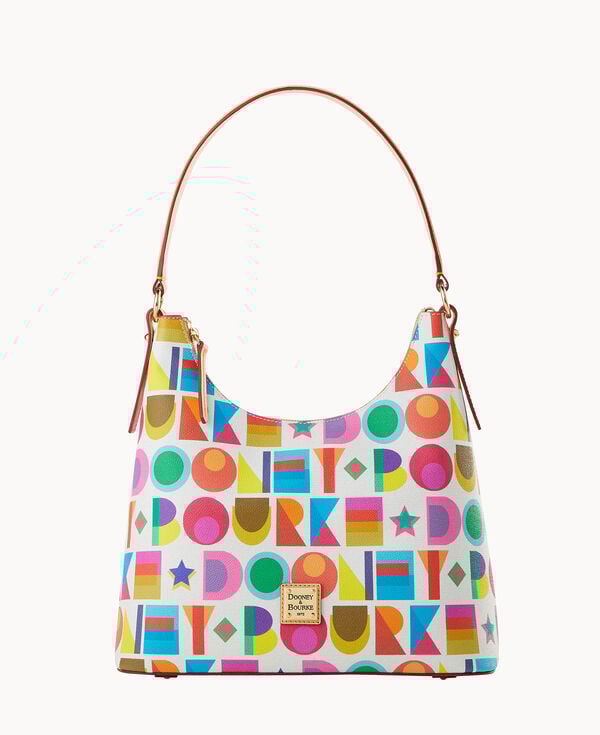dooney & bourke Art Deco Hobo White