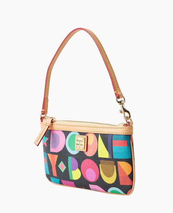 Dooney & Bourke Art Deco Large Slim Wristlet Black