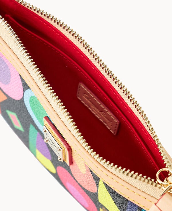 Dooney & Bourke Art Deco Large Slim Wristlet Black