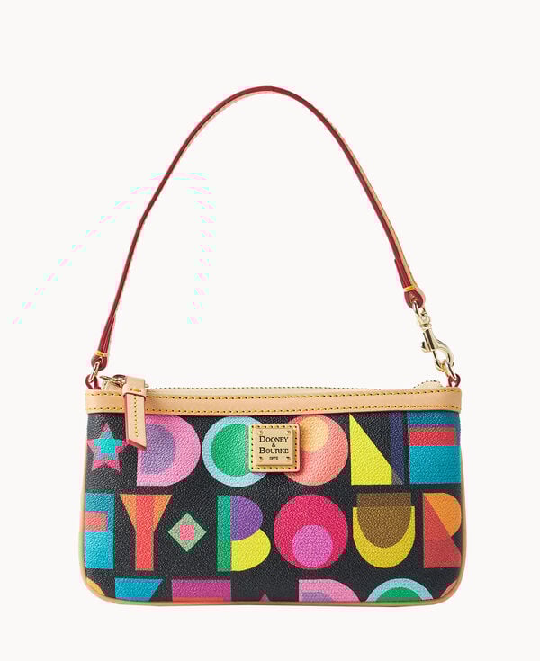 dooney & bourke Art Deco Large Slim Wristlet Black