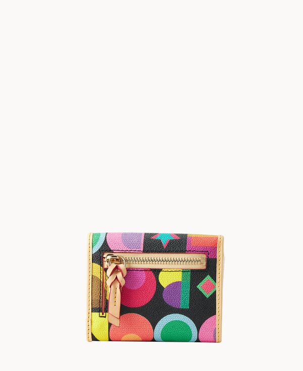 Dooney & Bourke Art Deco Small Flap Wallet Black