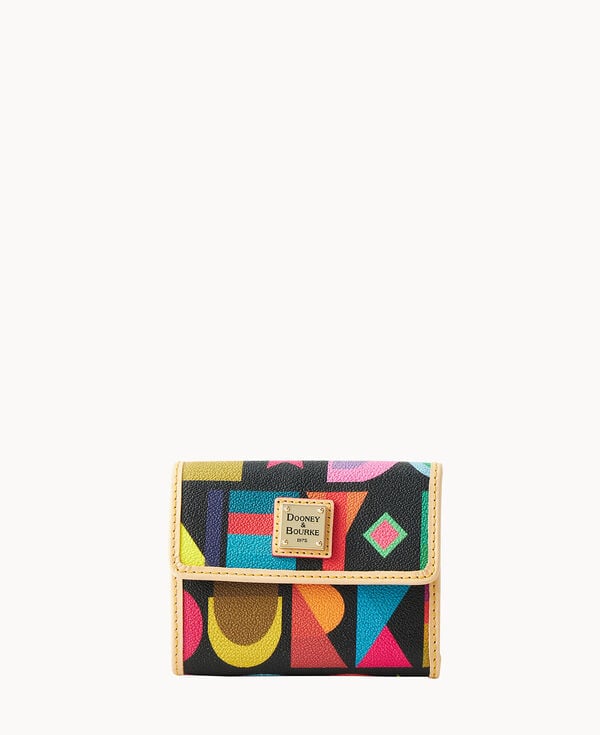 dooney & bourke Art Deco Small Flap Wallet Black