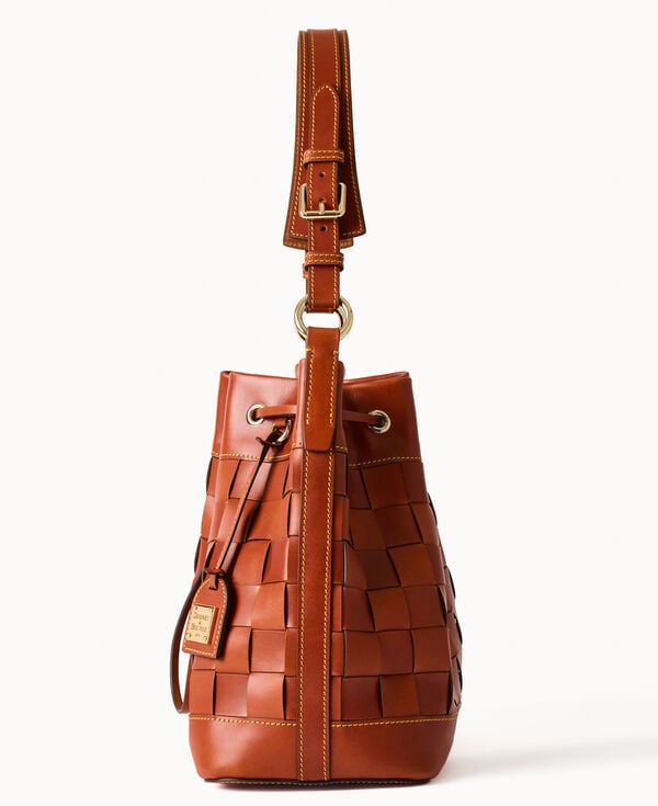 Dooney & Bourke Belmar Woven Drawstring 30 Tan