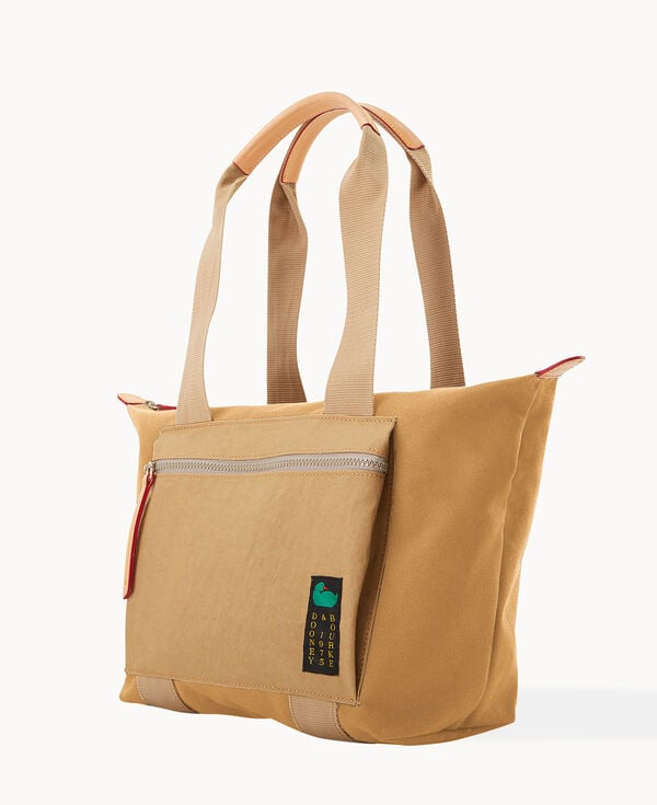 Dooney & Bourke Canvas Carryall 28 With Pocket Beige
