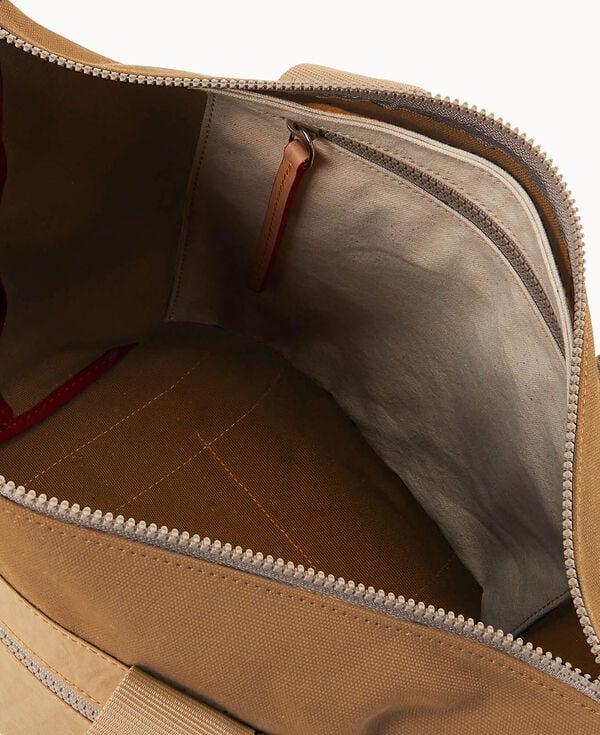 Dooney & Bourke Canvas Carryall 28 With Pocket Beige